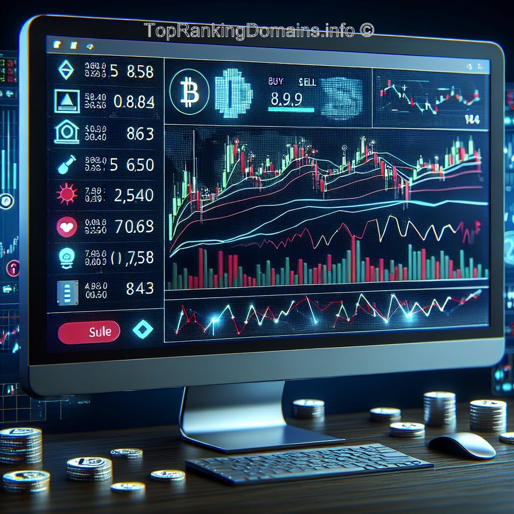Enhance your crypto trading success with online crypto signals, as depicted by a computer screen displaying coins. online crypto signals